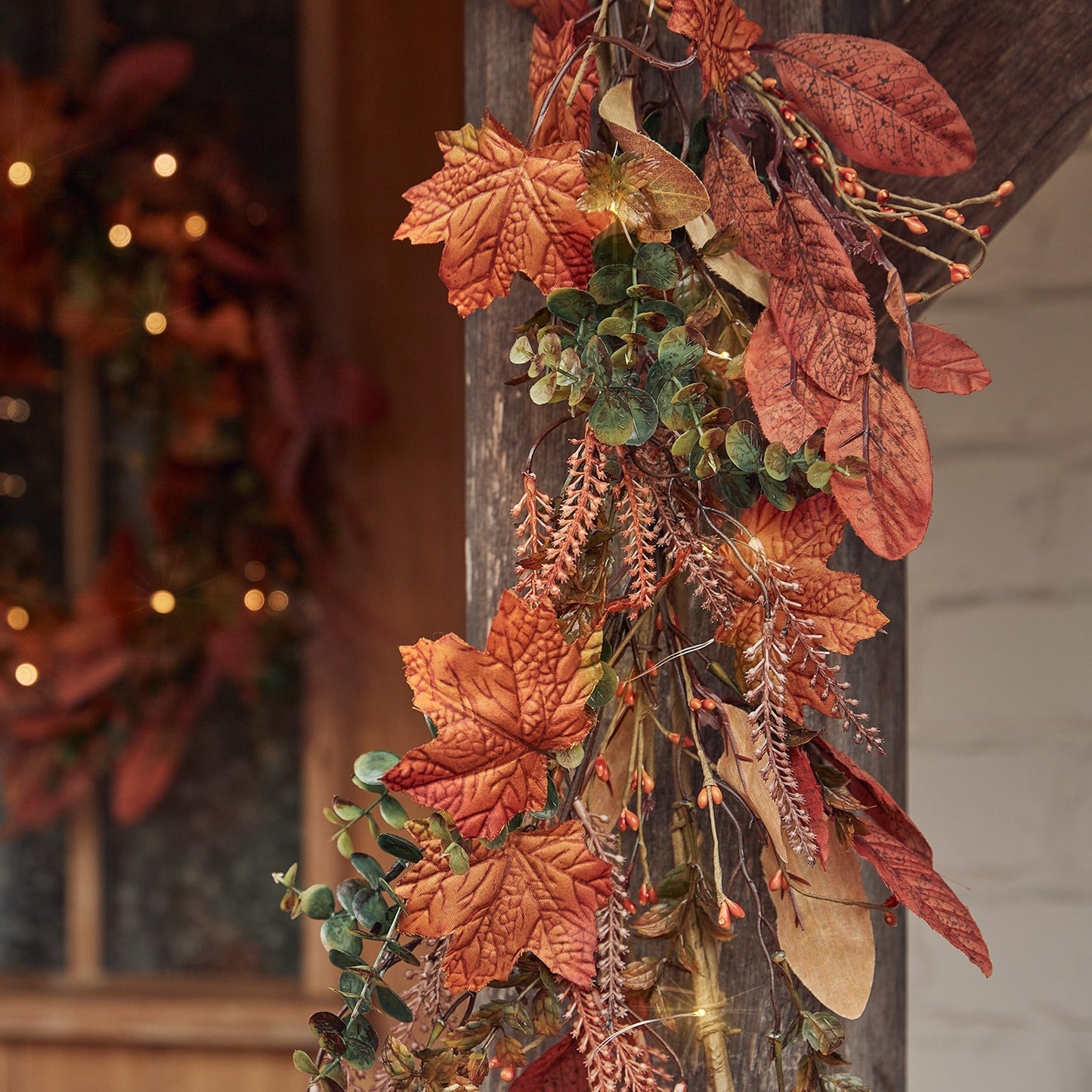 2m Maple Leaf Autumn Garland Micro Light Bundle