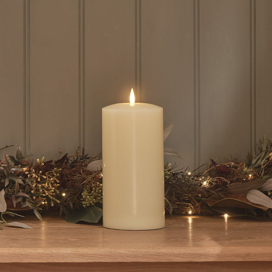 TruGlow® Ivory LED Chapel Candle 20cm