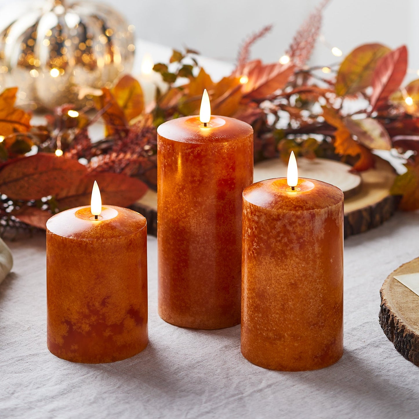 Autumn Candle & Light Up Pumpkin Bundle