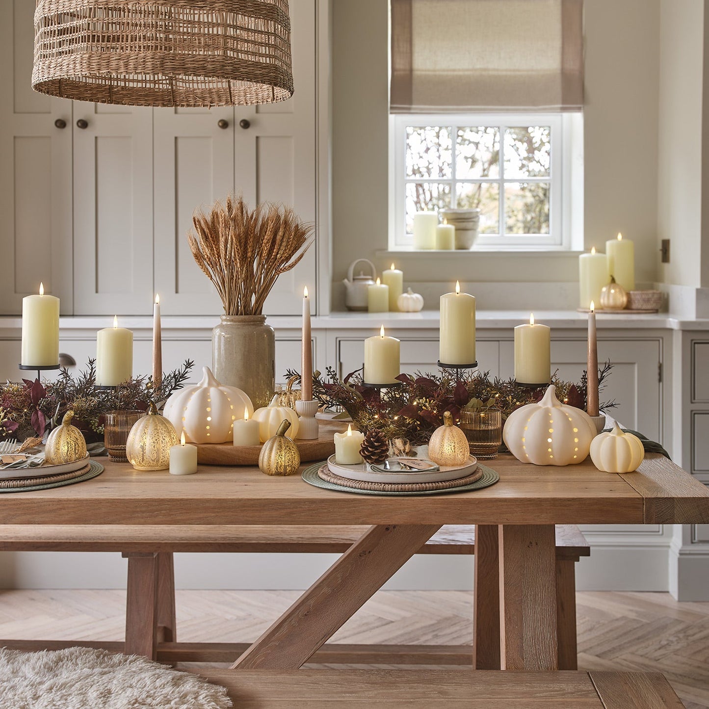 70cm Autumn Winter Trio Candle Holder