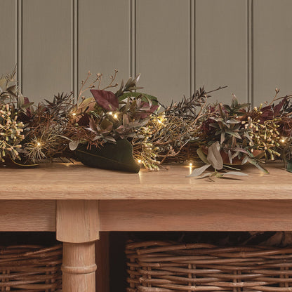 2m Pre Lit Autumn Winter Garland