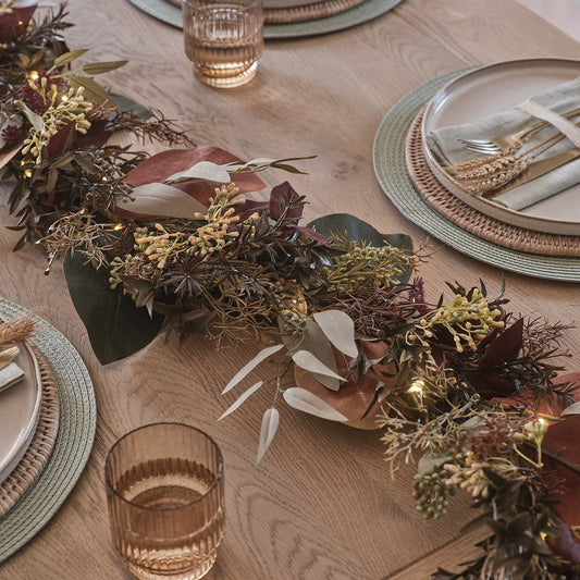 2m Pre Lit Autumn Winter Garland