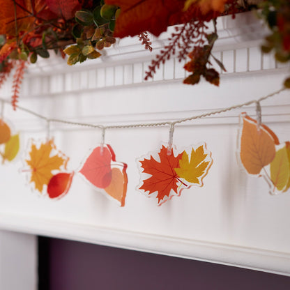 12 Autumn Leaf Fairy Lights