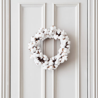 45cm Cotton Flower Wreath