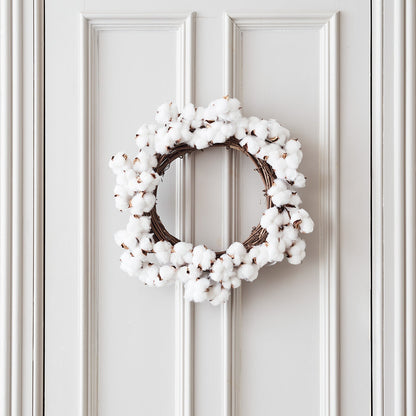 45cm Cotton Flower Wreath